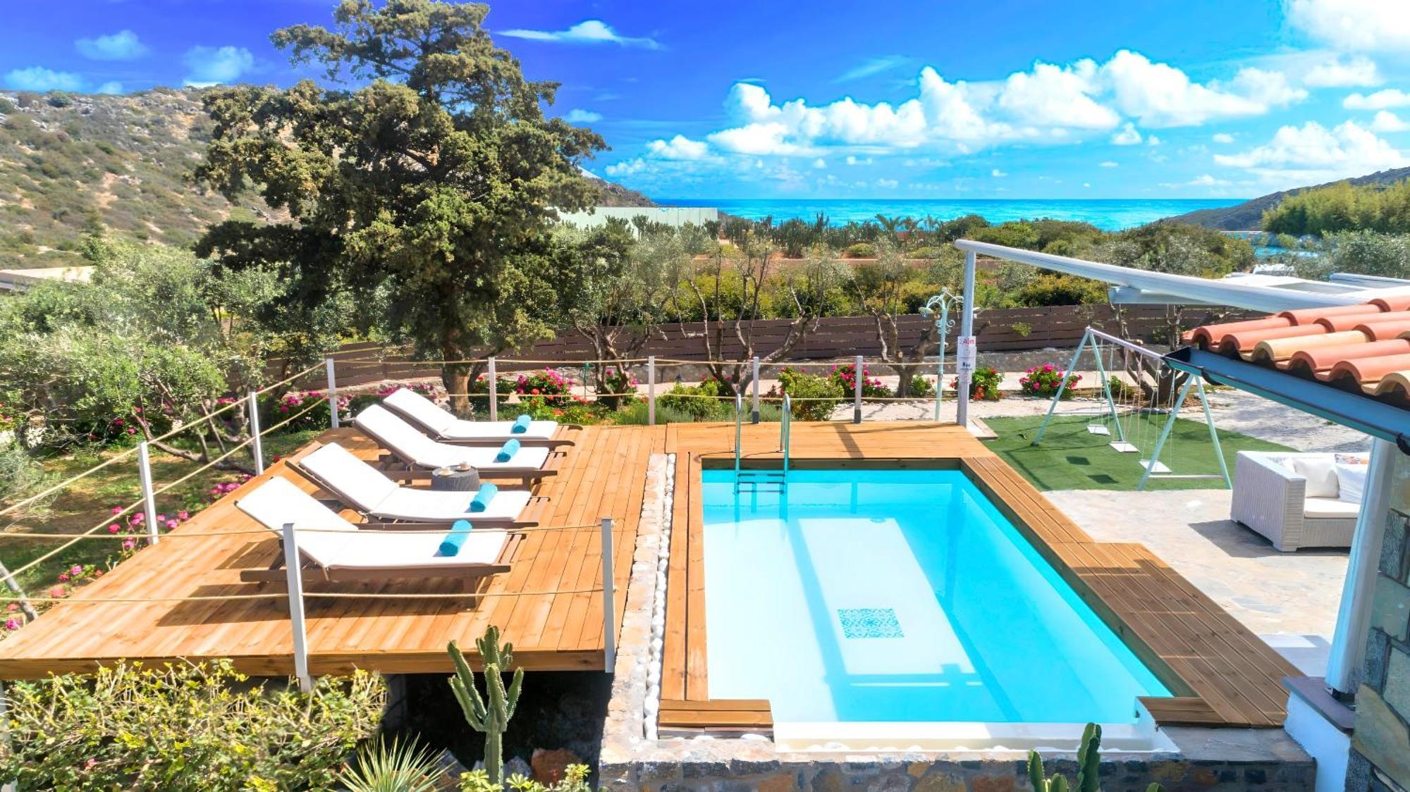 Cretan Lodge Heated Pool Agios Nikolaos Esterno foto