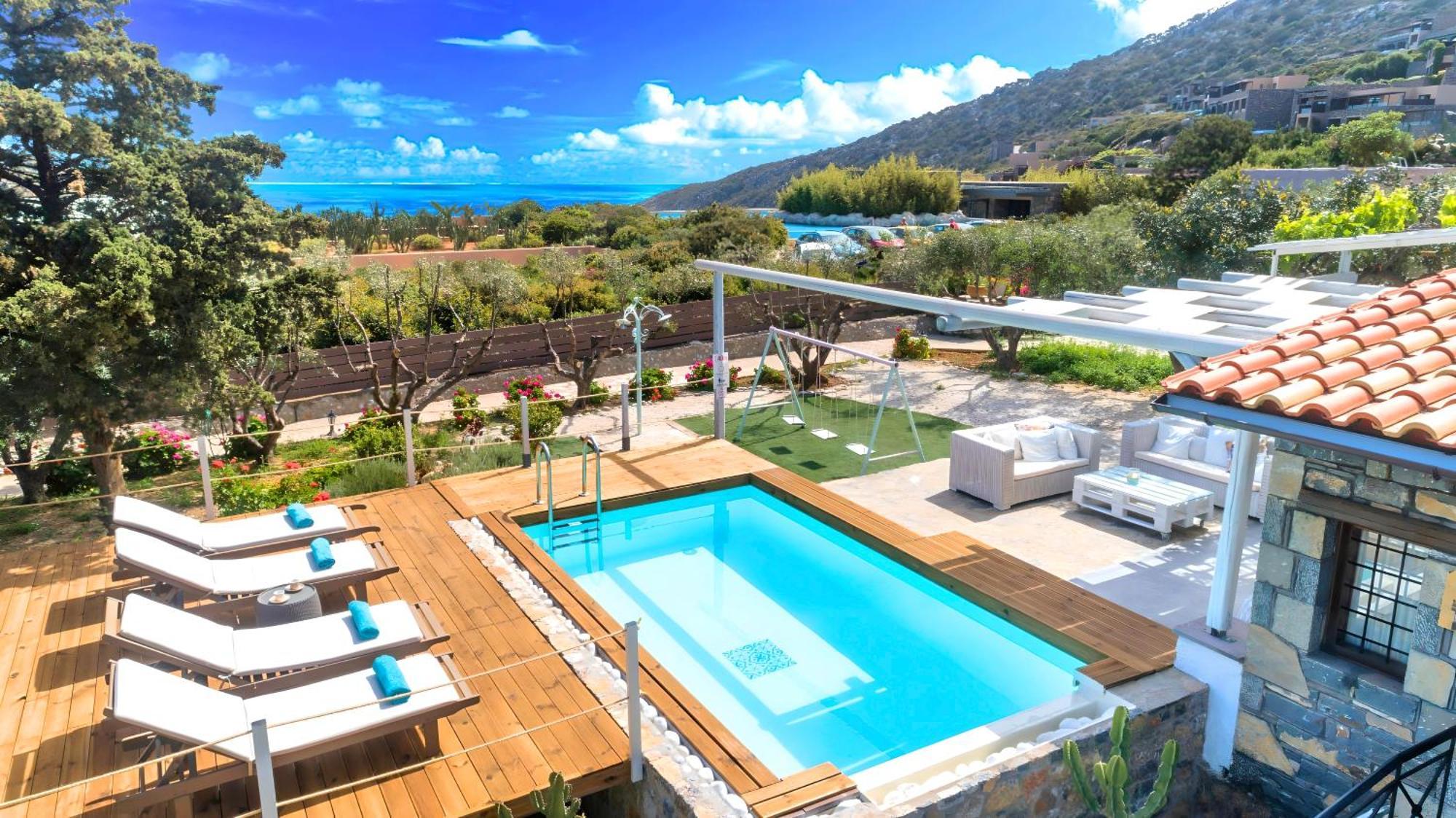 Cretan Lodge Heated Pool Agios Nikolaos Esterno foto